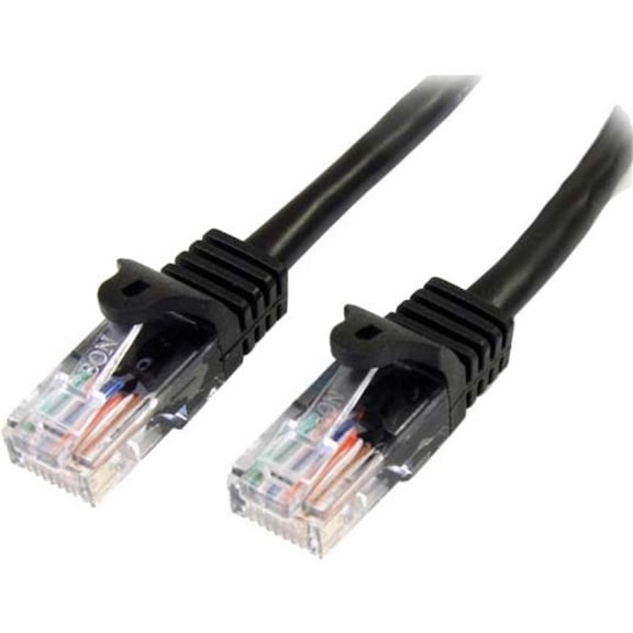 StarTech.com 7m Black Cat5e Patch Cable with Snagless RJ45 Connectors, Long Ethernet Cable, 7 m Cat 5e UTP Cable