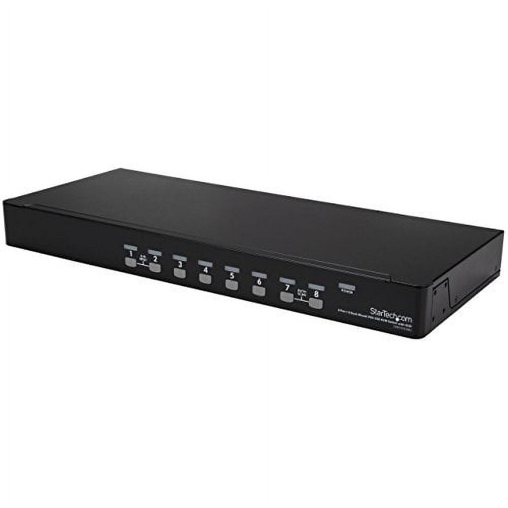 8 Port 1U Rackmount USB KVM Switch Kit with OSD and Cables
