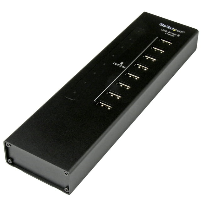 StarTech.com 8-Port Charging Station for USB Devices - 96W/19.2A - Dedicated Desktop Multi-Device USB Charging Station