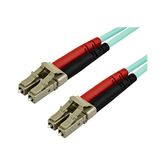 StarTech 7m OM3 LC to LC Multimode Duplex Fiber Optic Patch Cable - Aqua - 50/125 - LSZH Fiber Optic Cable - 10Gb [A50FBLCLC7] (234824)