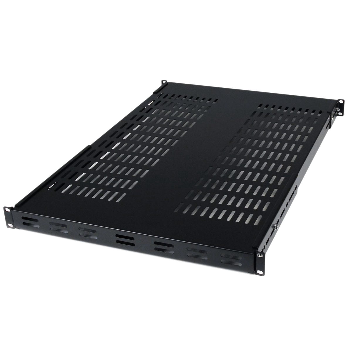 Benchtop Rack Mount StarTech.com 1U Adjustable Vented Server Rack Mount Shelf - 175lbs - 19 ...