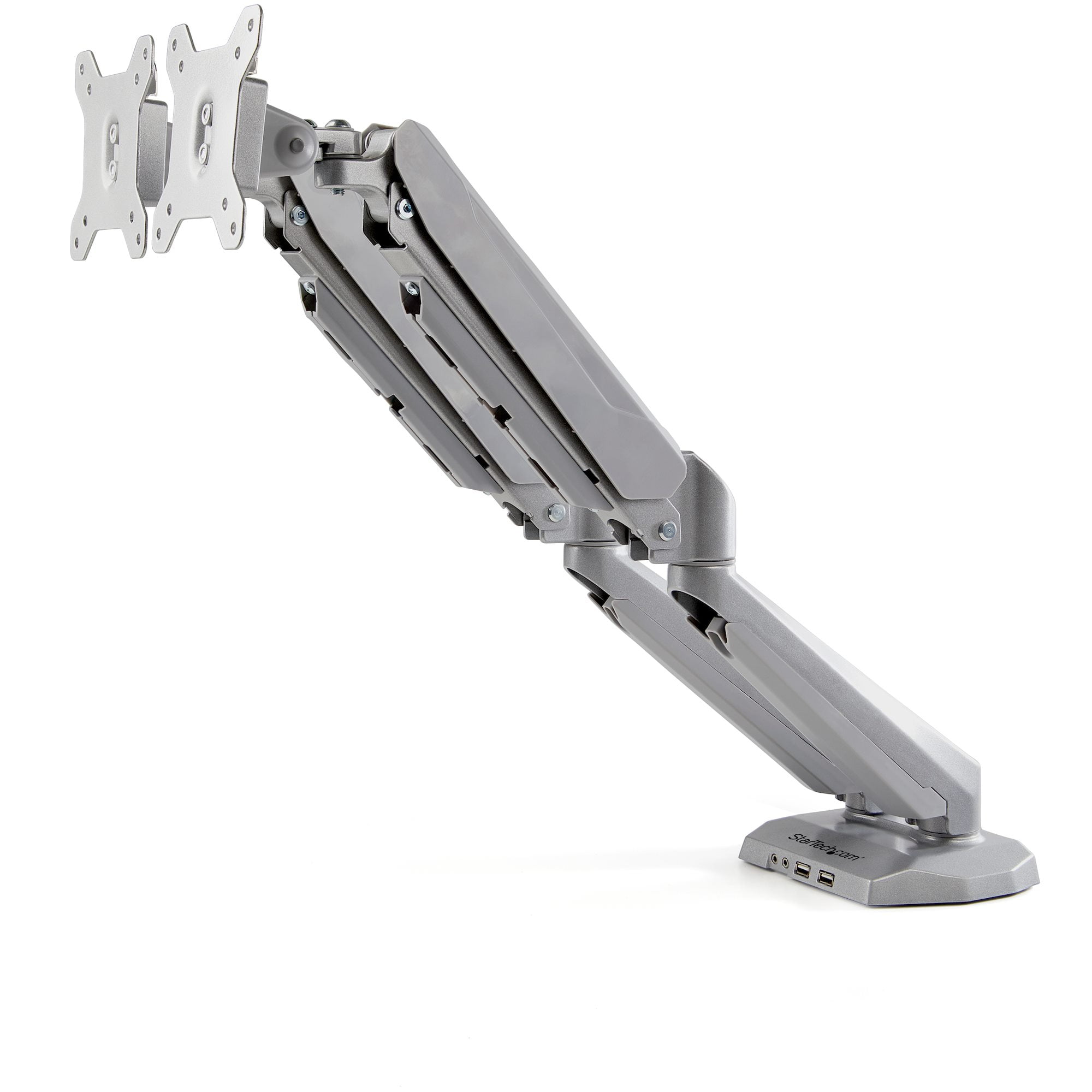 StarTech.com ARMSLIMDUOS Desk Mount Dual Monitor Arm with USB & Audio - Silver