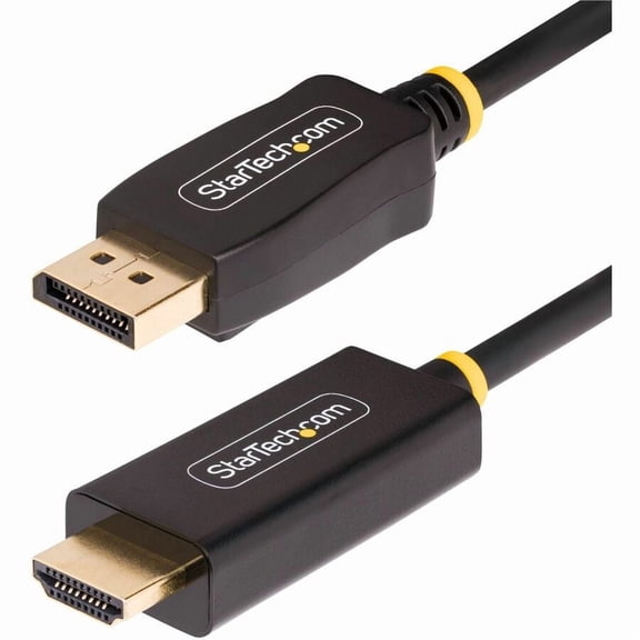 StarTech 15ft DisplayPort to HDMI Adapter Cable, 4K 60Hz with HDR, DP to HDMI 2.0b Cable, Active Video Converter