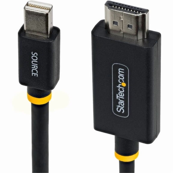 StarTech 6ft (1.8m) Mini DisplayPort to HDMI Adapter Cable, 4K 60Hz with HBR3/HDCP 2.3/DPCP, MDP to HDMI 2.0 Active Video Converter