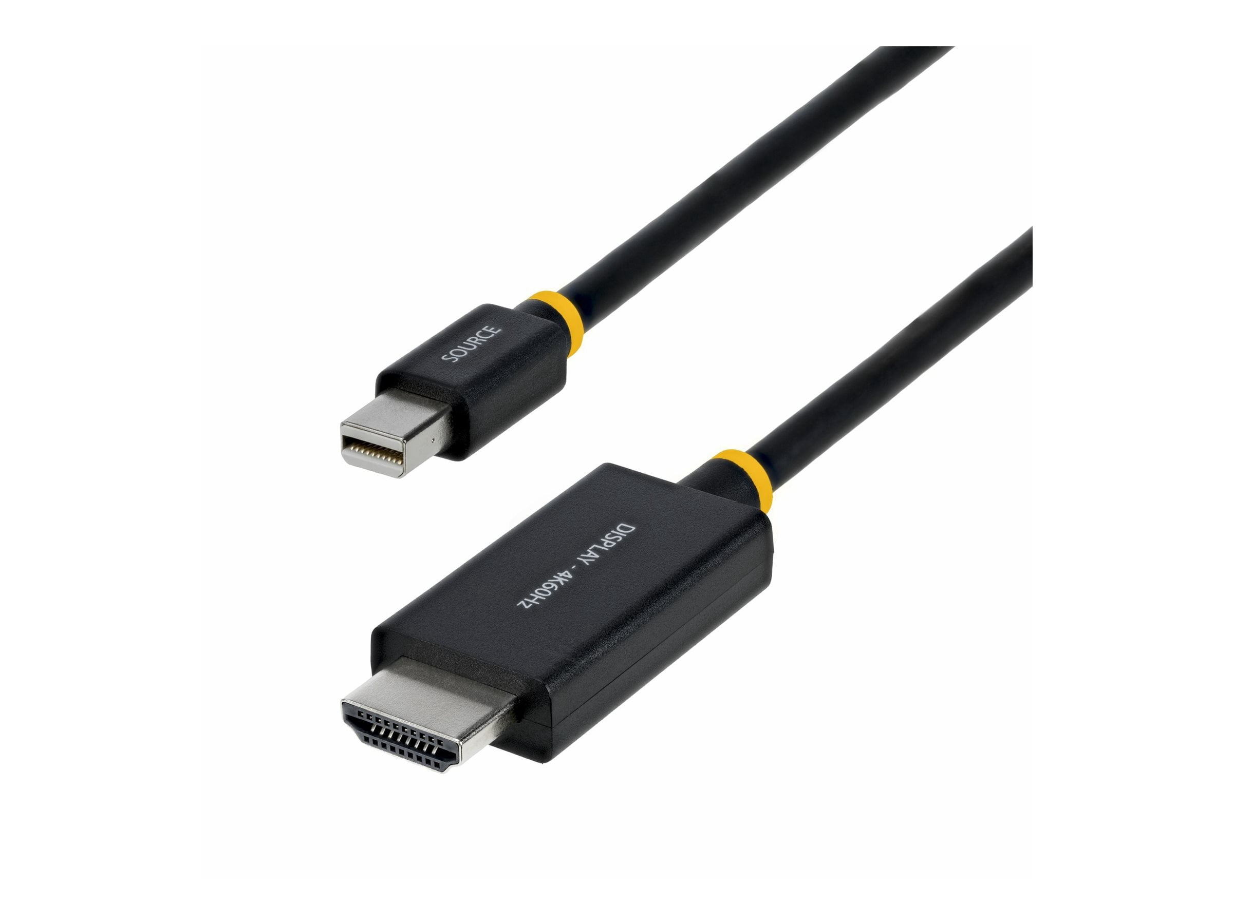 StarTech 3ft 91cm Mini DisplayPort to HDMI Adapter Cable 4K 60Hz with HBR3/HDCP 2.3/DPCP MDP to HDMI 2.0 Active Video Converter 3FMDPHDMI24K60