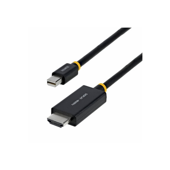 StarTech 3ft 91cm Mini DisplayPort to HDMI Adapter Cable 4K 60Hz with HBR3/HDCP 2.3/DPCP MDP to HDMI 2.0 Active Video Converter 3FMDPHDMI24K60