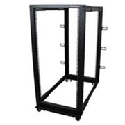 Adjustable Depth Open Frame 4Post ServerRack Casters - Black