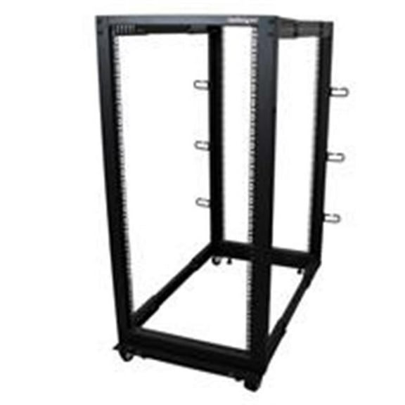StarTech.com Adjustable Depth Open Frame 4Post ServerRack Casters - Black