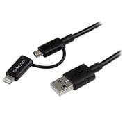 Apple Lightning or Micro USB to USB Cable - 1m 3ft, Black