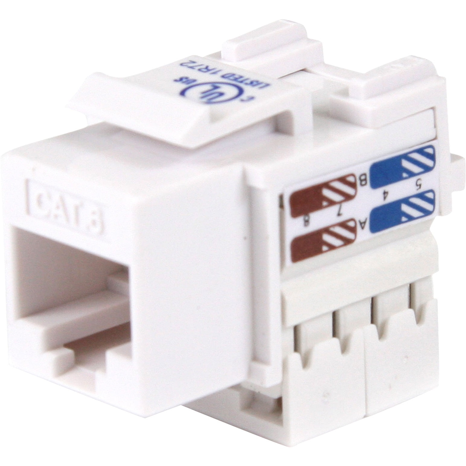StarTech.com C6KEY110WH Cat6 RJ45 Keystone Jack, 110 Type - White
