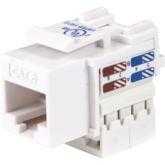 StarTech.com C6KEY110WH Cat6 RJ45 Keystone Jack, 110 Type - White