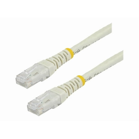 StarTech.com 1ft CAT6 Ethernet Cable, White Molded Gigabit, 100W PoE UTP 650MHz, Category 6 Patch Cord UL Certified Wiring/TIA