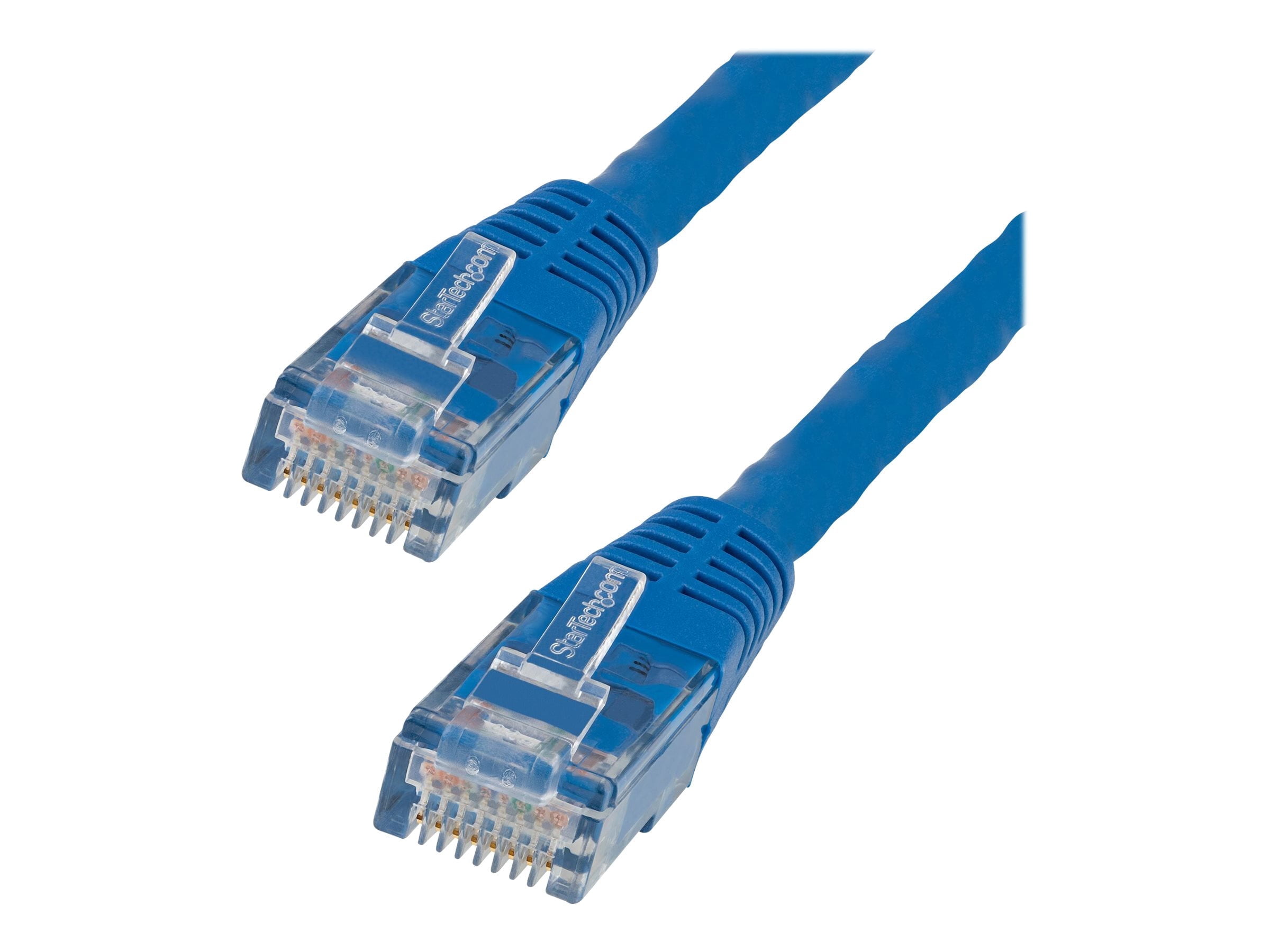 StarTech 25ft CAT6 Ethernet Cable - Blue CAT 6 Gigabit Ethernet Wire -250Mhz 100W PoE RJ45 UTP Molded Network Patch Cord with Strain Relief (C6PATCH25BL)