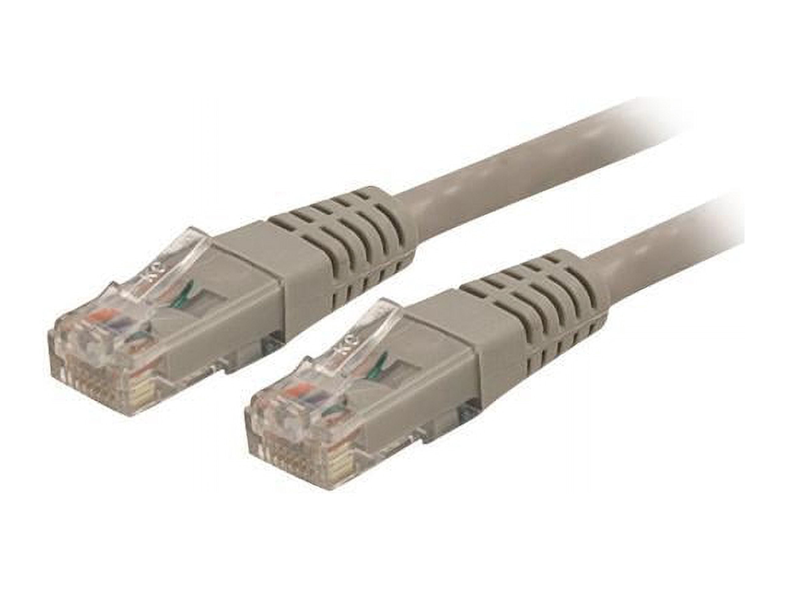 StarTech 25ft CAT6 Ethernet Cable - Gray CAT 6 Gigabit Ethernet Wire -250Mhz 100W PoE RJ45 UTP Molded Network Patch Cord with Strain Relief (C6PATCH25GR)