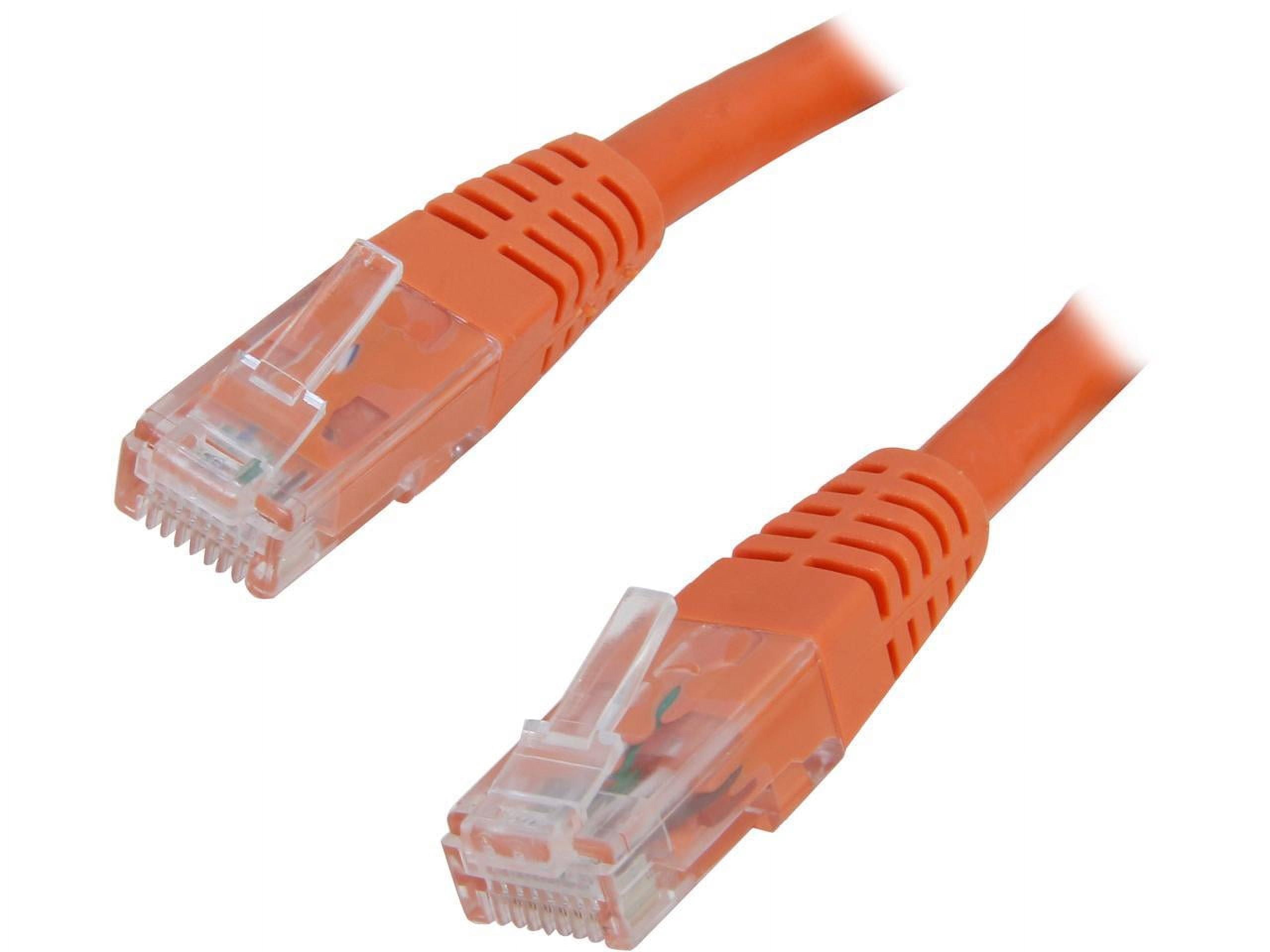StarTech 35ft CAT6 Ethernet Cable - Orange CAT 6 Gigabit Ethernet Wire -250Mhz 100W PoE RJ45 UTP Molded Network Patch Cord with Strain Relief (C6PATCH35OR)