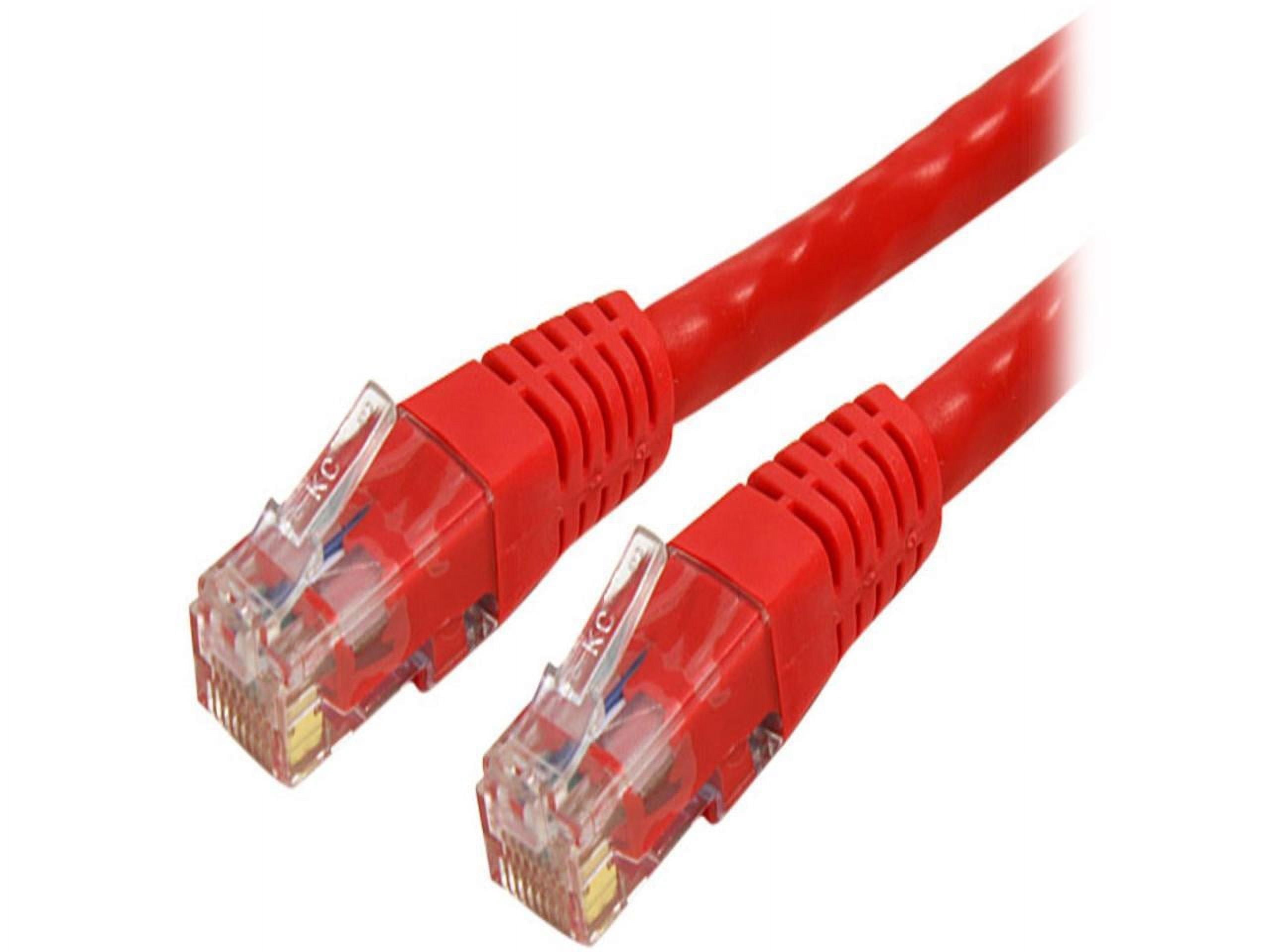 StarTech 3ft CAT6 Ethernet Cable - Red CAT 6 Gigabit Ethernet Wire -250Mhz 100W PoE RJ45 UTP Molded Network Patch Cord with Strain Relief (C6PATCH3RD)
