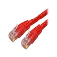 thumbnail image 1 of StarTech 3ft CAT6 Ethernet Cable - Red CAT 6 Gigabit Ethernet Wire -250Mhz 100W PoE RJ45 UTP Molded Network Patch Cord with Strain Relief (C6PATCH3RD), 1 of 6