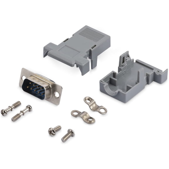 StarTech.com C9PSM Assembled DB9 Male Solder D-SUB Connector with Plastic Backshell