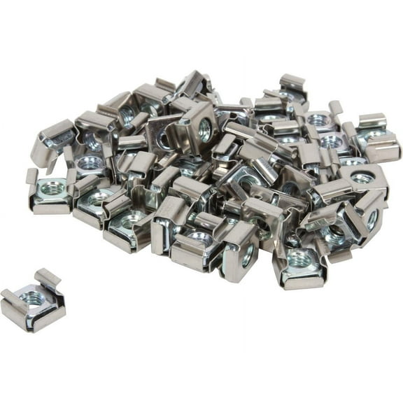 StarTech.com CABCAGENUTS6 50 Pkg M6 Cage Nuts for Server Rack Cabinet