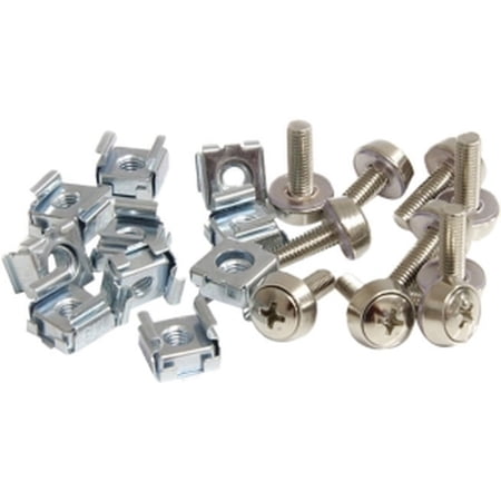 StarTech M5 Mounting Screws and Cage Nuts for Server Rack Cabinet - 50pk