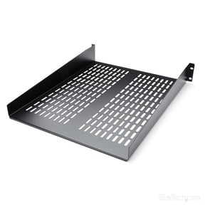 FIXED SERVER RACK SHELF 2U 22IN VENTED CANTILEVER SHELF