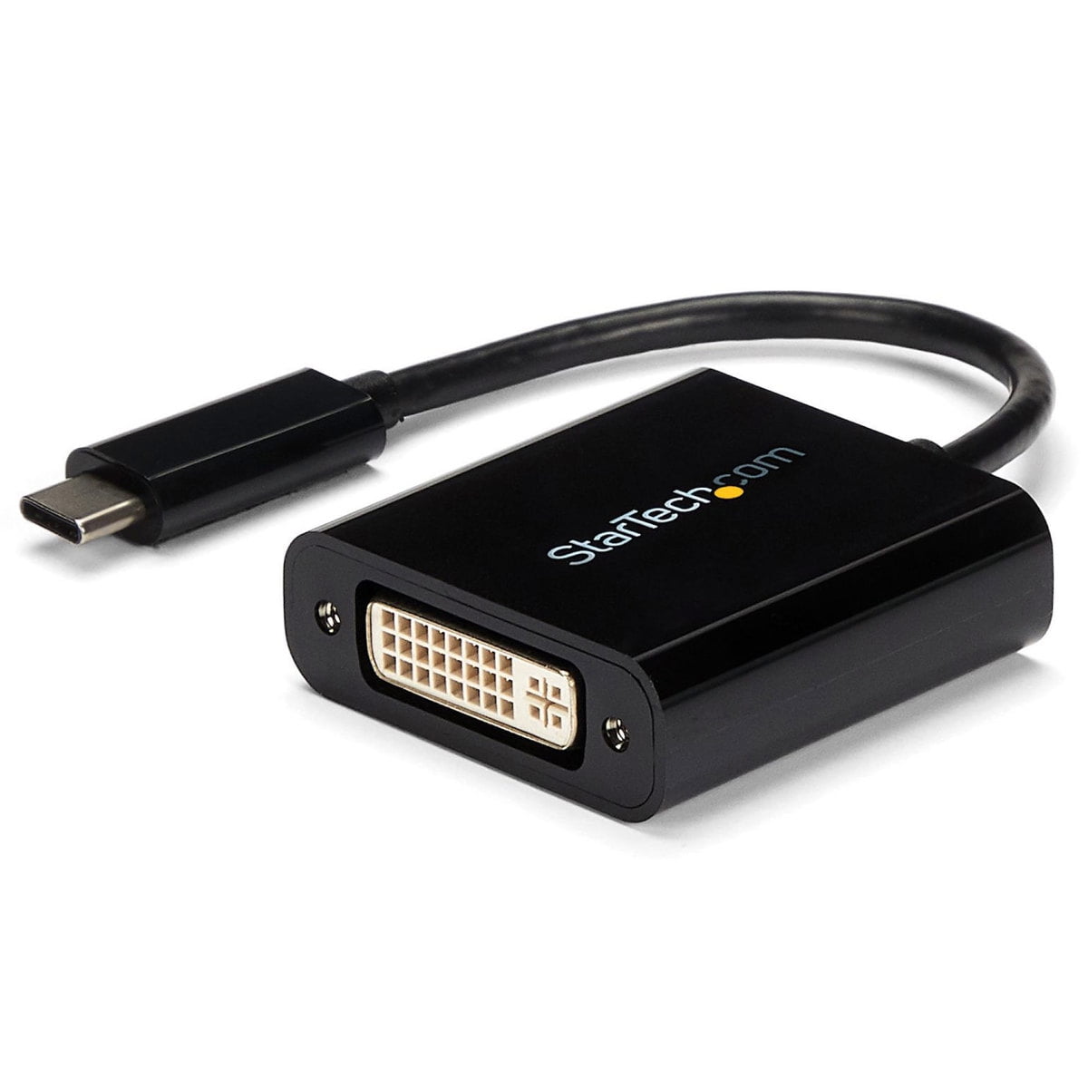 StarTech.com CDP2DVI USB C to DVI Adapter - Black - 1920x1200 - USB Type C Video Converter for Your DVI D Display / Monitor / Projector (CDP2DVI)