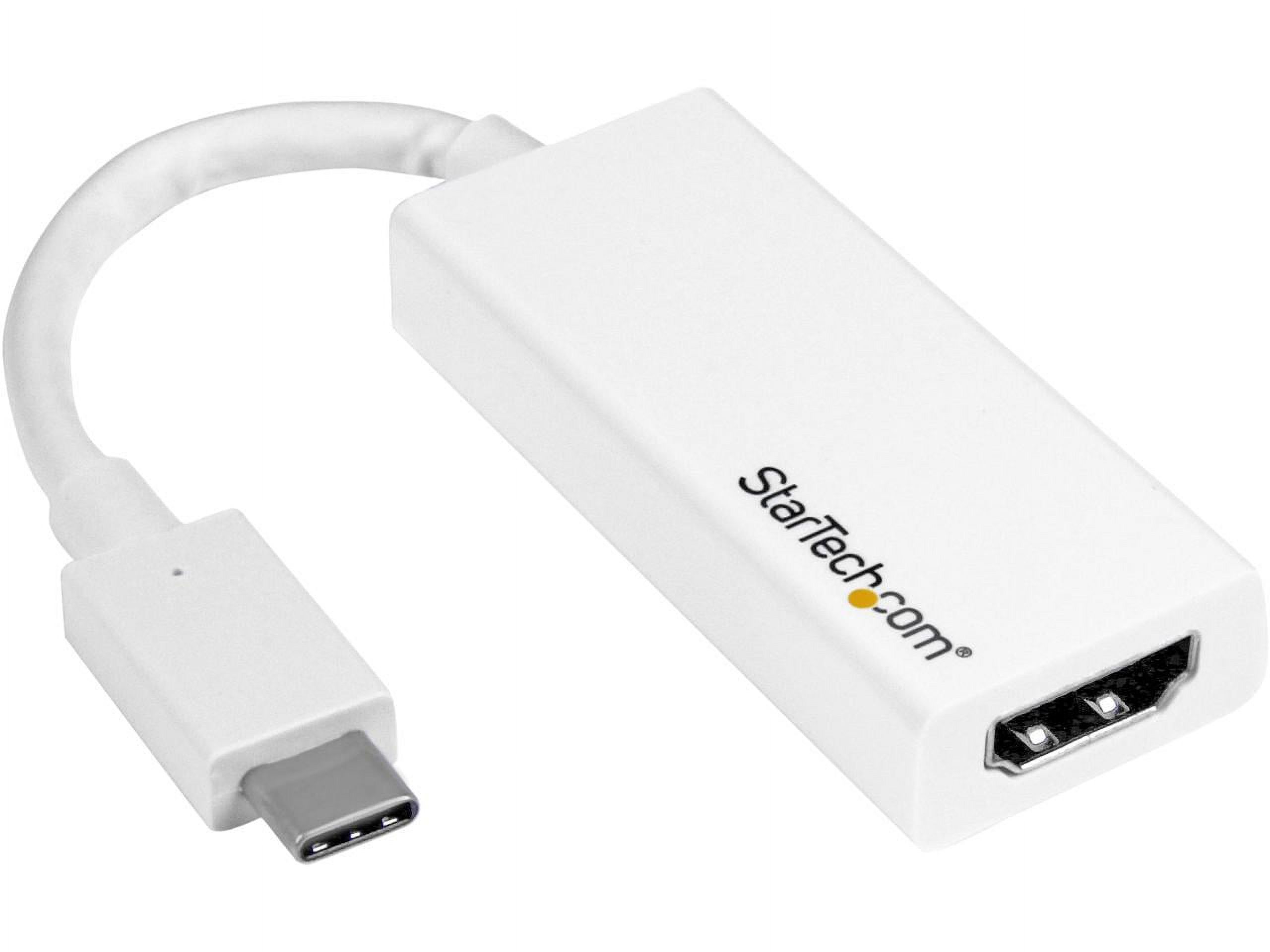 StarTech.com CDP2HDW USB-C to HDMI Adapter - 4K 30Hz - USB 3.1 Type-C to HDMI Adapter - USB C to HDMI Dongle - Monitor Adapter - White (CDP2HDW) - image 1 of 5