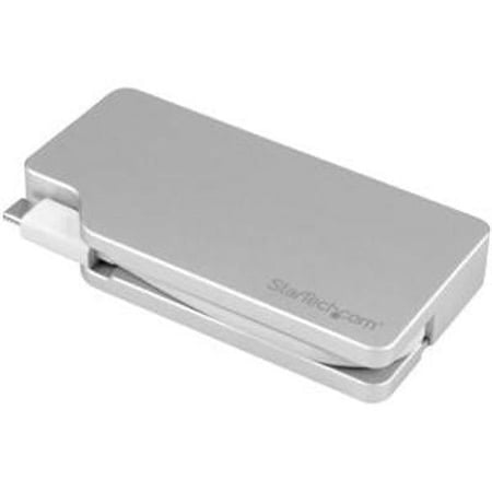 StarTech Aluminum Travel A/V Adapter: 4-in-1 USB-C to VGA, DVI, HDMI or mDP