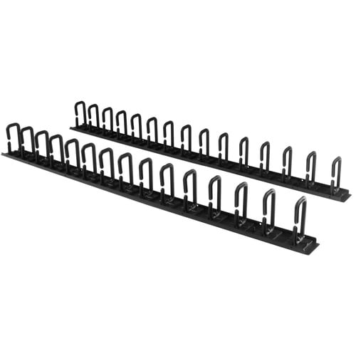 StarTech Vertical Cable Organizer with D-Ring Hooks - Vertical Cable Management Panel - 0U - 6 ft.