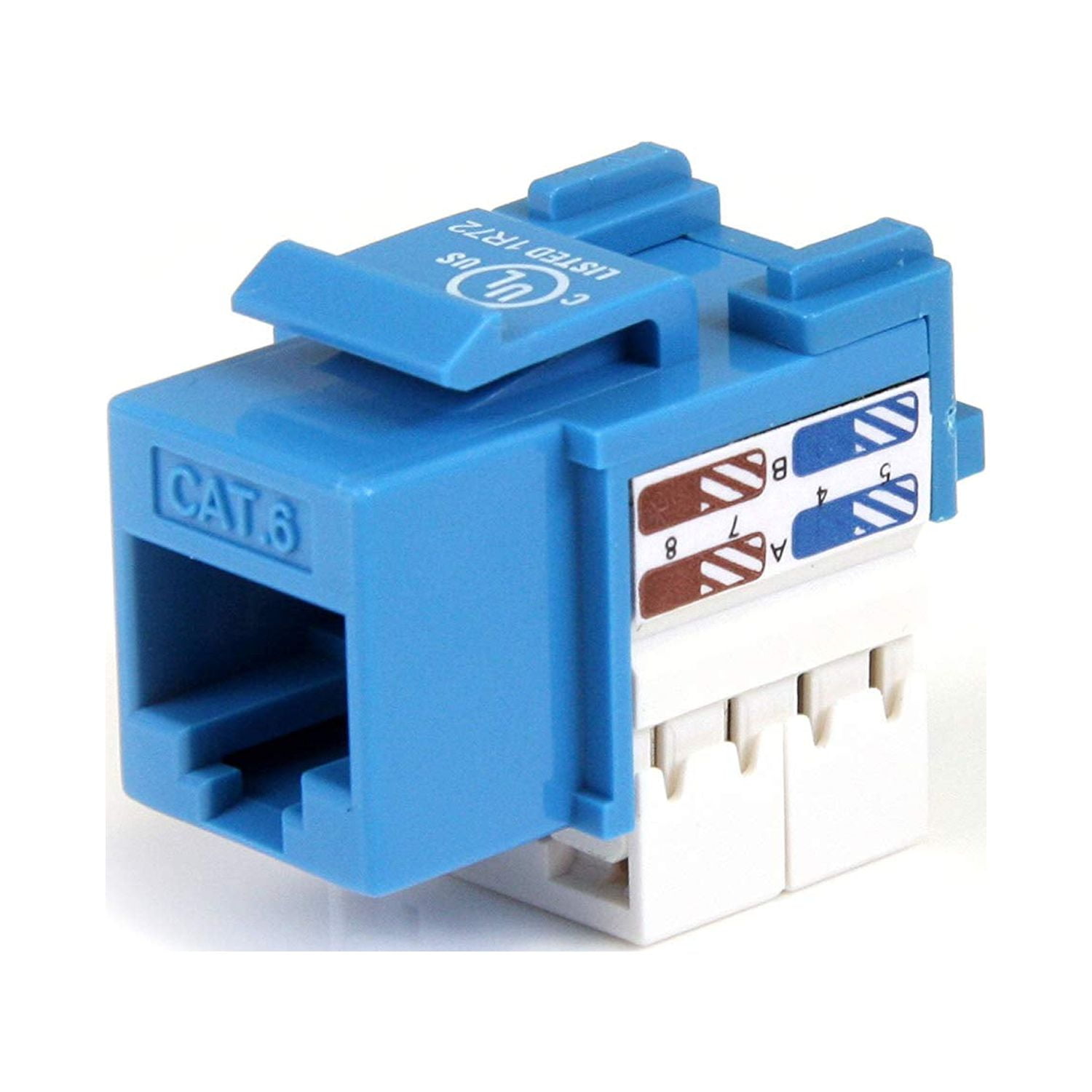 StarTech.com Cat 6 RJ45 Keystone Jack Blue - 110 Type