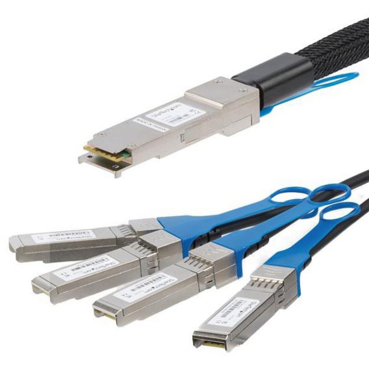 StarTech.com Cisco QSFP-4SFP10G-CU5M Compatible 5m 1x QSFP+ to 4x SFP+ Direct Attach Breakout Cable, 40GbE, QSFP+ Copper DAC 40Gbps Low Power Passive Twinax - image 1 of 2