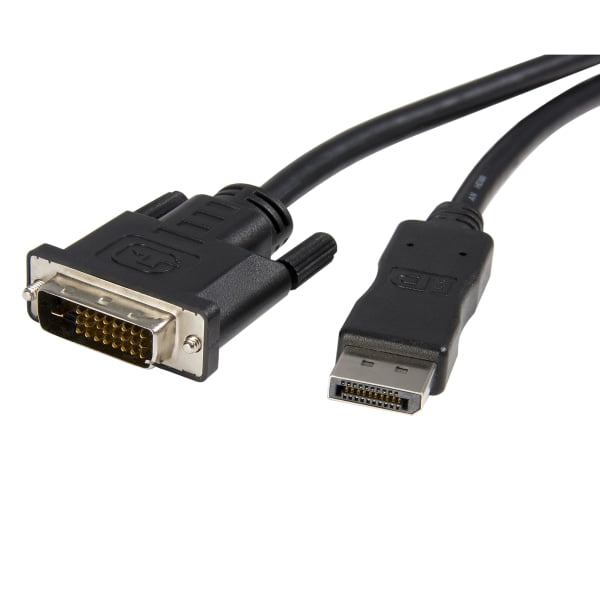 StarTech 10ft (3m) DisplayPort to DVI Cable, DisplayPort to DVI-D Adapter/Converter Cable, 1080p Video, DP 1.2 to DVI Monitor Cable (DP2DVIMM10)