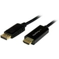 thumbnail image 1 of StarTech.com DP2HDMM2MB DisplayPort to HDMI converter cable - 6.5 ft (2m) - DP to HDMI adapter with built-in cable - (M / M) Ultra HD 4K, 1 of 5