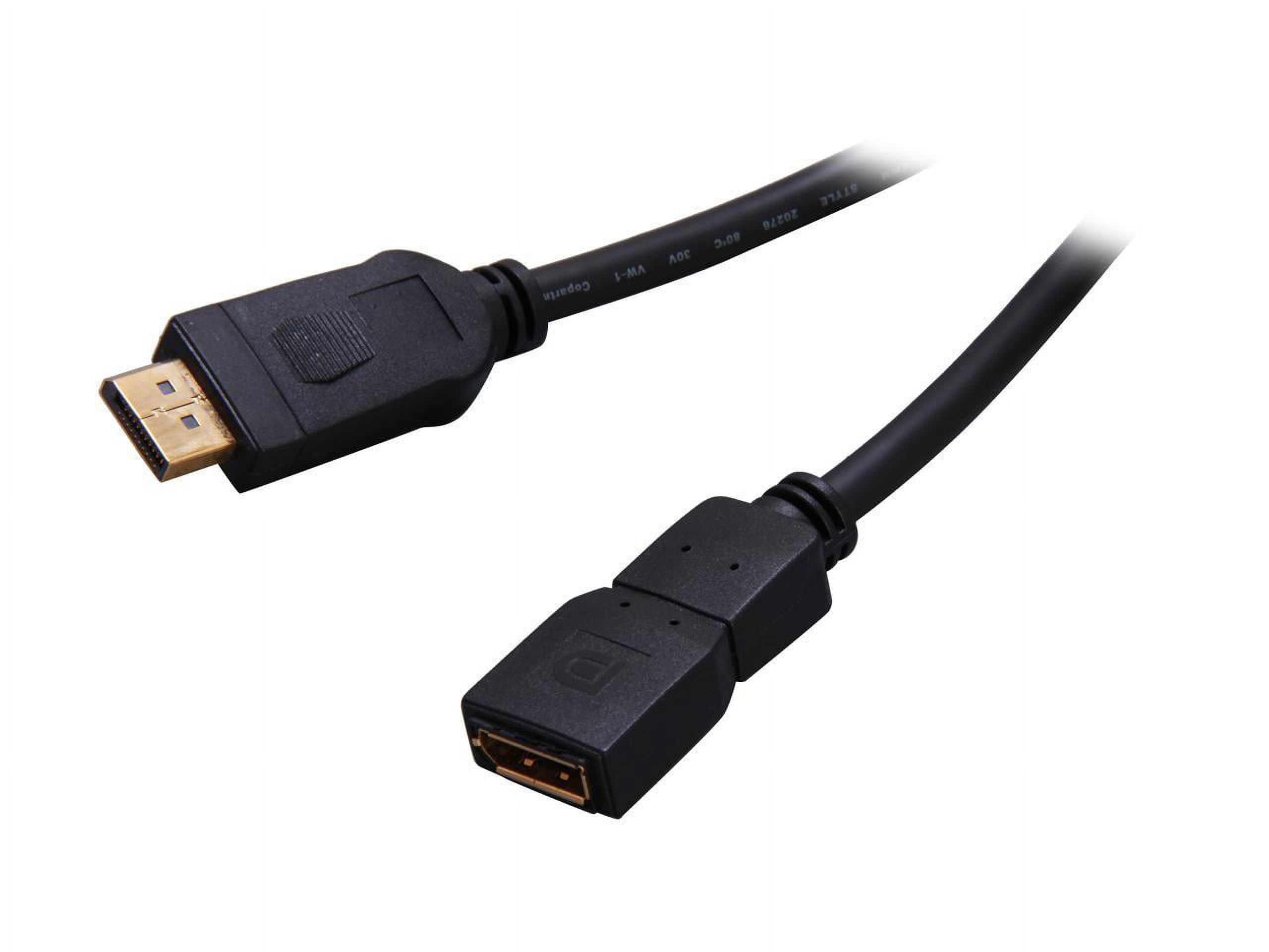 StarTech.com DPEXT6L 6 ft. Black Connector A: 1 - DisplayPort (20 pin; Latching) Male
Connector B: 1 - DisplayPort (20 pin) Female DisplayPort Video Extension Cable Male to Female - image 1 of 3