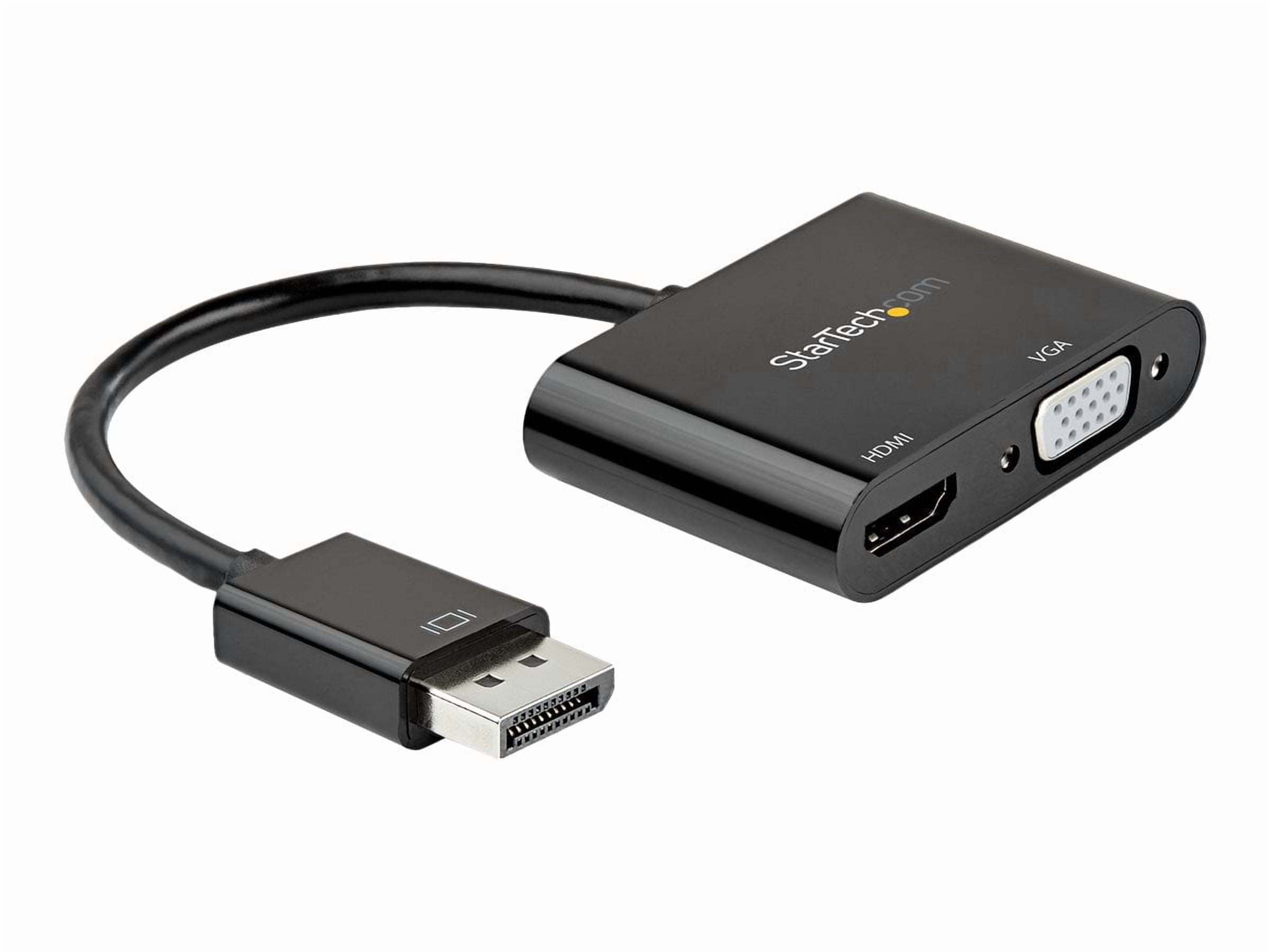 StarTech.com DisplayPort to HDMI VGA Adapter - 4K 60Hz - Multiport Video Converter for Mac & Windows - Male to Female (DP2VGAHD20)