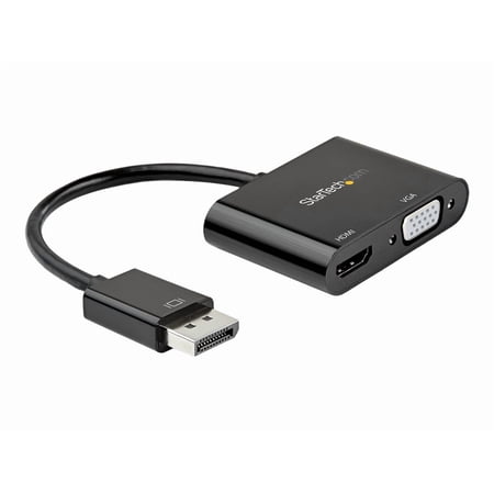 StarTech.com DisplayPort to HDMI VGA Adapter - 4K 60Hz - Multiport Video Converter for Mac & Windows - Male to Female (DP2VGAHD20)