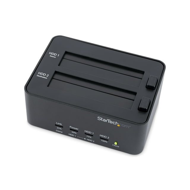 Dual Bay Hard Drive Duplicator and Eraser, External
