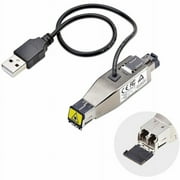 Gigabit Fiber to RJ45 Ethernet Media Converter Dongle, USB Powered, SMF/MMF, Single/Multimode Optical Fiber, Metal Housing