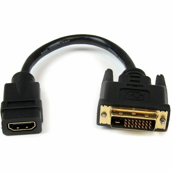 StarTech 8" HDMI Female to DVI-D Male Cable Adapter, 28 AWG