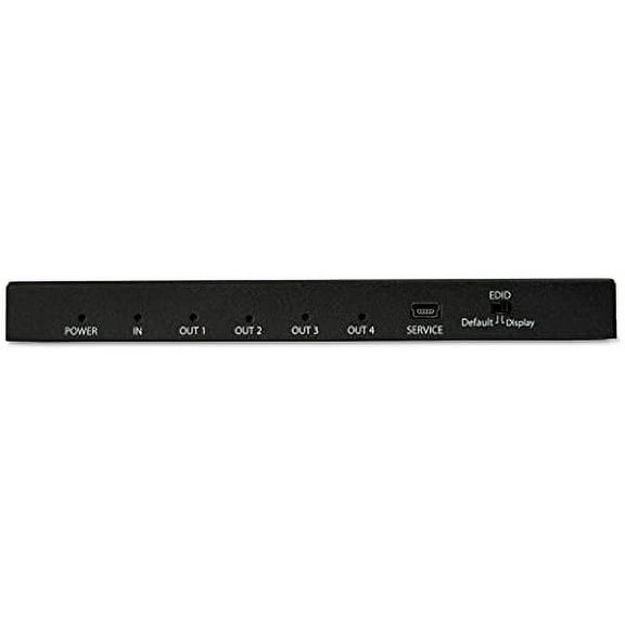 StarTech.com HDMI Splitter - 4-Port - 4K 60Hz - HDMI Splitter 1 In 4 Out - 4 Way HDMI Splitter - HDMI Port Splitter (ST124HD202) , Black