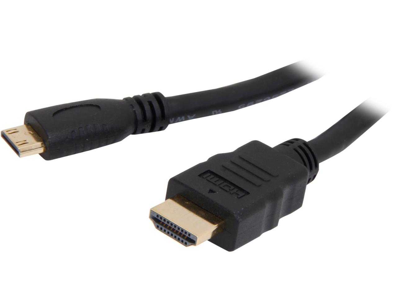 StarTech.com HDMIACMM6 6 ft. Black HDMI to Mini HDMI HDMI to Mini HDMI Cable for Digital Video Male to Male - image 1 of 3