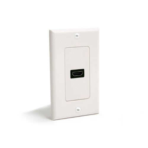 StarTech.com Single Outlet Female HDMI Wall Plate White - 1-gang - HDMI Digital Audio/Video - White