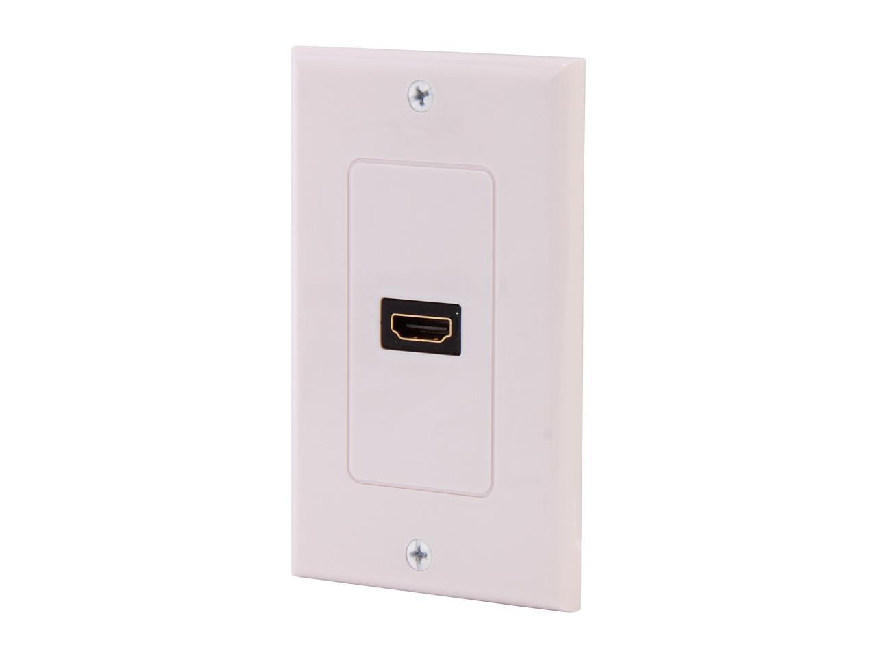 StarTech.com HDMIPLATE Single Outlet Female HDMI® Wall Plate -White