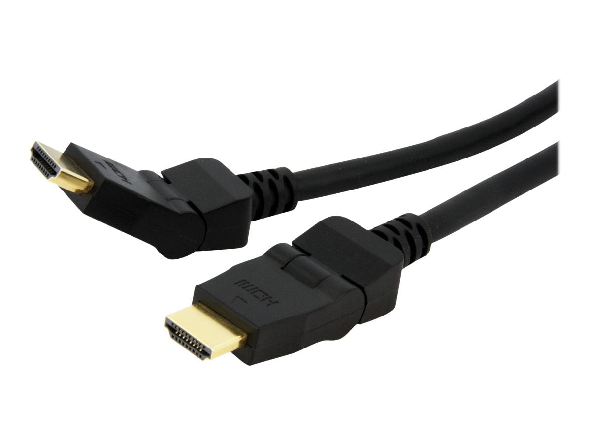 StarTech.com HDMIROTMM6 6 ft. Black 180° Rotating HDMI Digital Video Cable Male to Male