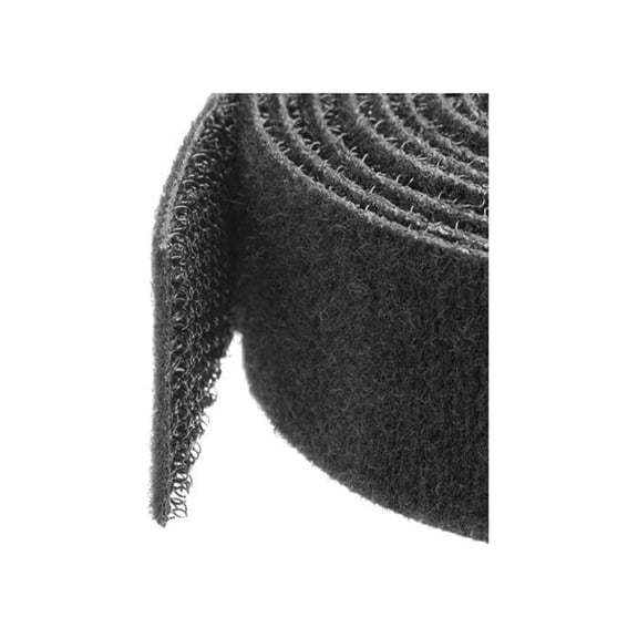 StarTech.com Hook-and-Loop Cable Management Tie - 25 ft. Roll - Black - Cut-to-Size Cable Wrap / Straps