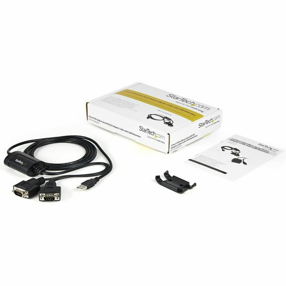 StarTech 6' 2 Port FTDI USB to Serial RS232 Adapter Cable with COM Retention