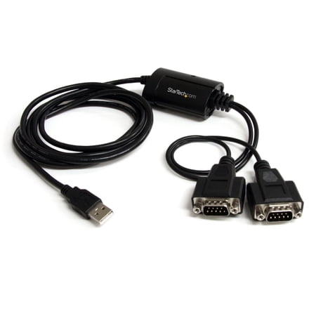 Startech 2 Port FTDI USB to Serial RS232 Adapter Cable with COM Retention - Serial for Modem