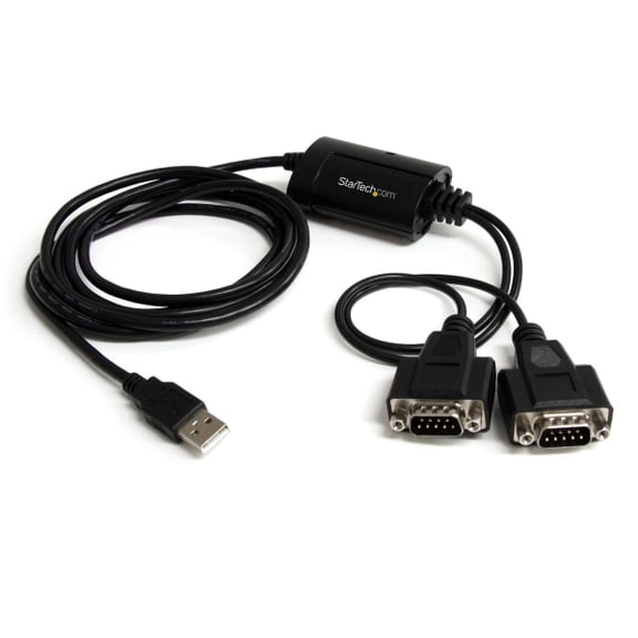 Startech 2 Port FTDI USB to Serial RS232 Adapter Cable with COM Retention - Serial for Modem