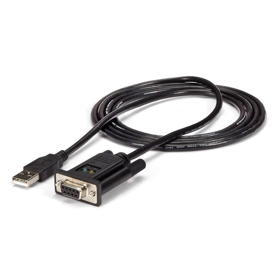 StarTech 3.3' 1 Port USB to Null Modem RS232 DB9 Serial DCE Adapter Cable with FTDI