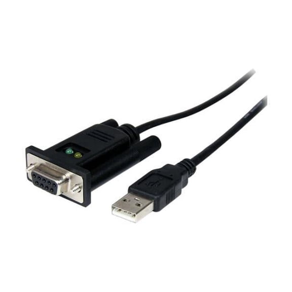StarTech 3.3' 1 Port USB to Null Modem RS232 DB9 Serial DCE Adapter Cable with FTDI